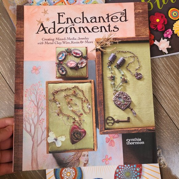 Bundle of Crafting Hobby Books: Crochet, Painted Rocks, Fabric Flowers, Jewelry - Picture 13 of 13